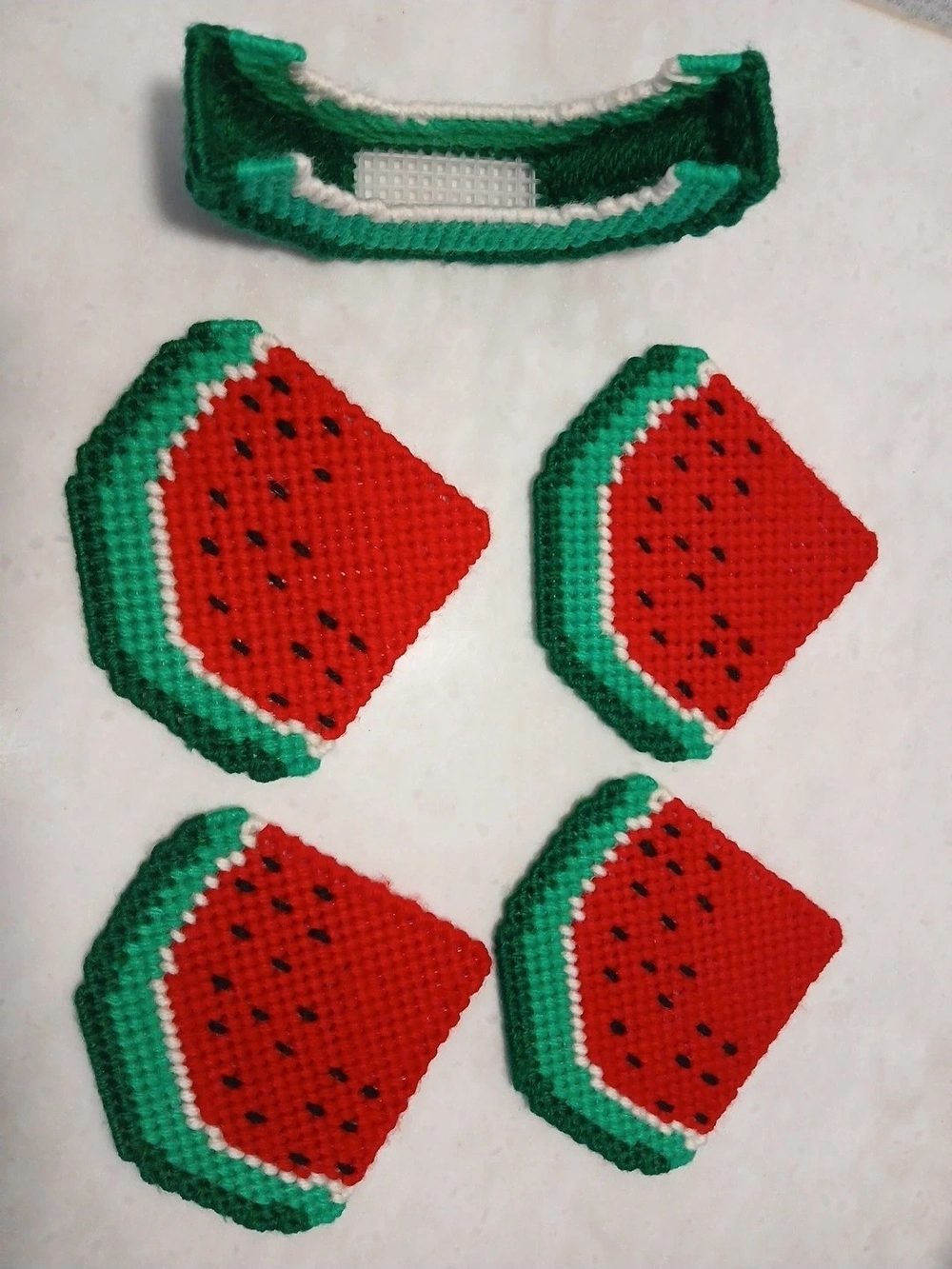 Handmade Watermelon Coasters - Picture 3 of 6